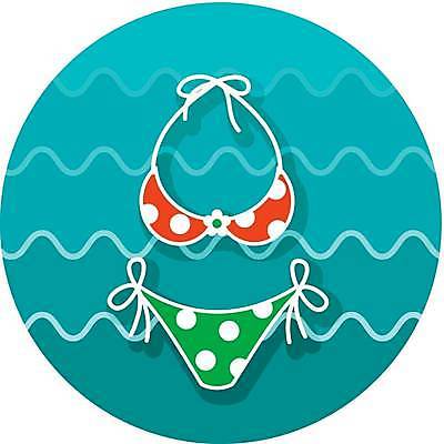 EPS 해외이미지 하늘색 일러스트 사람없음 비키니 해외일러스트 수영복 파란색 파일형식 벡터 이미지허브