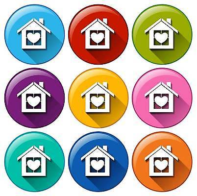 EPS 해외이미지 일러스트 주택 사람없음 세트 하트 원형 집모양 해외일러스트 모양 도형 건물 파일형식 벡터 이미지허브