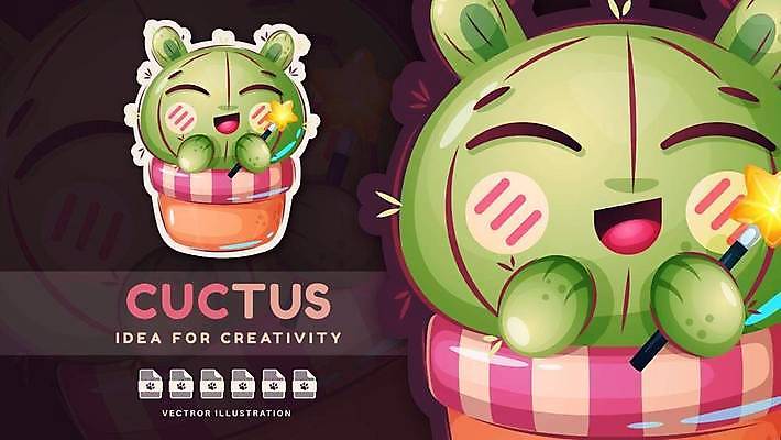 EPS 해외이미지 식물 디자인 감정 포스터 어린이 스티커 일러스트 휴가 선인장 선물 미소 장난감 축하 아기 생일 유머 인쇄 시원함 그림 코믹 마법 유니콘 해외일러스트 기념일 컨셉 표정 사람 파일형식 벡터 이미지허브