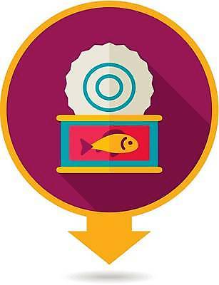 EPS 해외이미지 디자인 음식 지도 일러스트 육류 어류 상자 식사 오픈 캔 기름 컨테이너 참치 먹기 심볼 해산물 사인 통조림 고립 철강 충고 해외일러스트 산업 식재료 모션 수중동물 파일형식 벡터 이미지허브