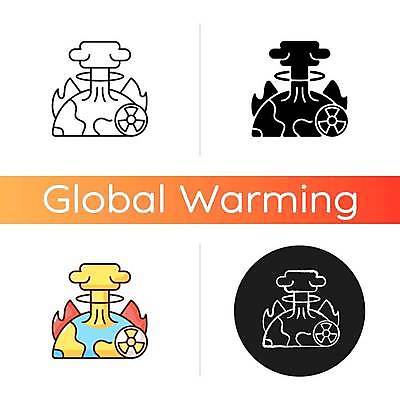 EPS 해외이미지 디자인 지구 일러스트 불 사람없음 죽음 플랫 종료 멸망 방사능 재앙 파멸 해외일러스트 자연요소 컨셉 파일형식 벡터 소멸 이미지허브