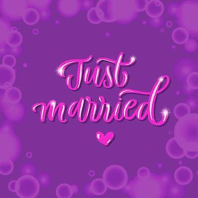 EPS 해외이미지 영어 결혼 일러스트 글자캘리그라피 사람없음 반짝임 보라색 하트 빛망울 필기체 해외일러스트 모양 문자 컬러 캘리그라피 모션 이벤트 빛 파일형식 벡터 이미지허브