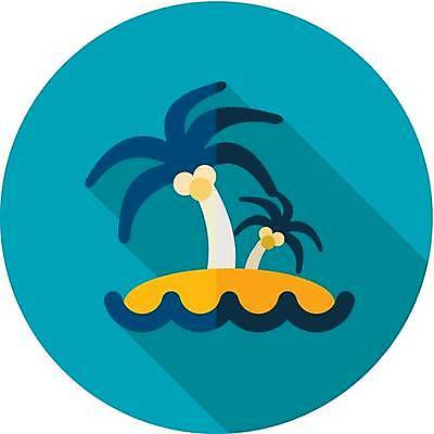 EPS 해외이미지 섬 하늘색 일러스트 사람없음 야자수 해외일러스트 나무 파란색 파일형식 벡터 이미지허브