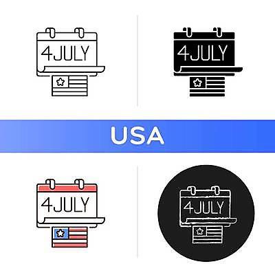 EPS 해외이미지 디자인 일러스트 사람없음 미국 달력 플랫 성조기 미국문화 독립 독립기념일 해외일러스트 기념일 북아메리카 국기 서양문화 파일형식 벡터 이미지허브