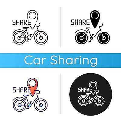 EPS 해외이미지 디자인 일러스트 사람없음 자전거 플랫 공유 대여 렌탈 공유자전거 해외일러스트 바이크 파일형식 벡터 이미지허브