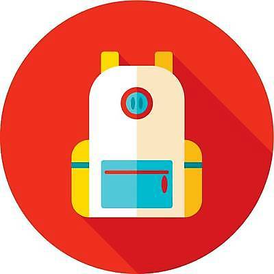 EPS 해외이미지 일러스트 배낭 사람없음 빨간색 백팩 해외일러스트 컬러 가방 파일형식 벡터 이미지허브