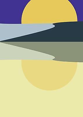 EPS 해외이미지 디자인 포스터 호수 바다 일러스트 하늘 기술 미술 풍경 물 빛 강 컬러풀 태양 라벨 맑음 기하학 발생 스타일 수평선 해외일러스트 자연요소 컬러 무늬 날씨 문화예술 프레임 파일형식 벡터 이미지허브