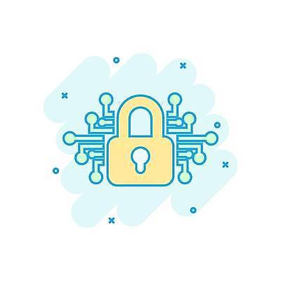 EPS 해외이미지 일러스트 자물쇠 사람없음 디지털 보안 열쇠구멍 민트색 해외일러스트 컬러 안전 파일형식 벡터 이미지허브