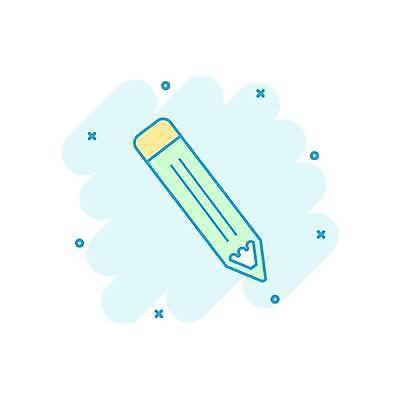 EPS 해외이미지 일러스트 사람없음 연필 민트색 해외일러스트 컬러 학용품 필기구 파일형식 벡터 이미지허브