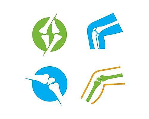 EPS 해외이미지 일러스트 뼈 골격 사람없음 초록색 파란색 심볼 연골 정형외과 해외일러스트 컬러 병원 파일형식 벡터 이미지허브