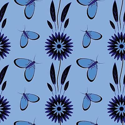 EPS 해외이미지 디자인 꽃 백그라운드 패턴 일러스트 포장 모바일 장식 공책 직물 어플리케이션 질감 정사각형 해외일러스트 도형 식물 무늬 문구용품 파일형식 벡터 이미지허브