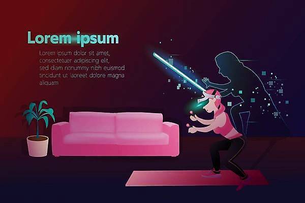 EPS 해외이미지 라이프스타일 여자 실루엣 안경 스포츠 포즈 컨셉 신체 일러스트 상상 미래 고글 실내 건강 빛 운동 디지털 헤드폰 어둠 매트 사이버 연습 네온 비전 체조 혁명 관리자 가상 가상현실 현실 효과 해외일러스트 잡화 음향기기 촬영기법 사람 내부 생활 파일형식 벡터 이미지허브