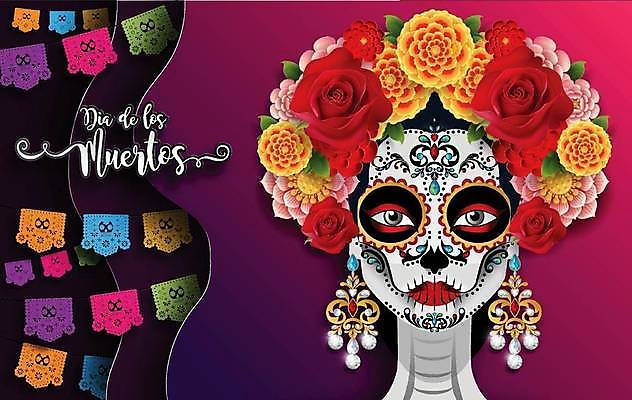EPS 해외이미지 전통 디자인 배너 여자 꽃 포스터 문화 얼굴 백그라운드 꽃무늬 일러스트 휴가 멕시코 골격 장식 컬러풀 파티 머리 축제 할로윈 기타 축하 죽음 인사 신용카드 11월 만화 설탕 자르기 문신 초대 로스앤젤레스 해골모형 해외일러스트 식물 컬러 컨셉 북아메리카 무늬 모션 현악기 사람 이벤트 신체부위 금융 모형 미국 예절 날짜 파일형식 벡터 이미지허브