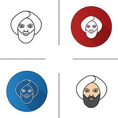 EPS 해외이미지 전통 디자인 옷 남자 종교 문화 얼굴 선 컨셉 일러스트 수염 사람 세트 웹 플랫 이슬람교 가득함 심볼 사인 그림 윤곽 동쪽 고립 라마단 상형문자 아랍어 터번 튀르키예 해외일러스트 문자 아시아 인터넷 신체부위 방향 머리장식 파일형식 벡터 이미지허브