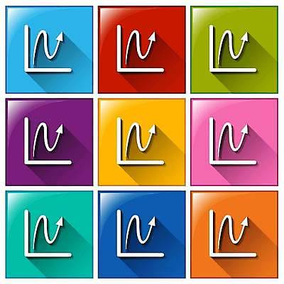 EPS 해외이미지 선 일러스트 버튼 그래프 사람없음 컬러풀 해외일러스트 컬러 파일형식 벡터 이미지허브