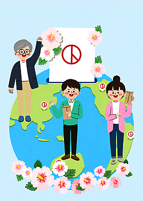 전신 해외 여자 노년 남자 지구 하늘색 일러스트 봉투 서기 들기 성인 세명 손들기 주먹 투표 선거 투표용지 무궁화 선거권 안경낌 기표문양 유권자 재외국민 국내일러스트 AI파일 문양 꽃 안경 모션 사람 파란색 민주주의 국민 파일형식 벡터