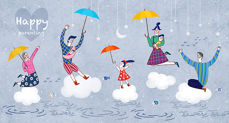 전신 PSD 구름 여자 할아버지 노년 남자 딸 행복 별 아들 할머니 어린이 하늘색 여러마리 일러스트 우산 안기 엄마 대가족 어류 들기 소녀 여러명 성인 손들기 만세 육아 아기 아빠 초승달 무릎꿇기 잔물결 국내일러스트 자연요소 감정 물결 다수 가족 모션 사람 파란색 수중동물 달 파일형식