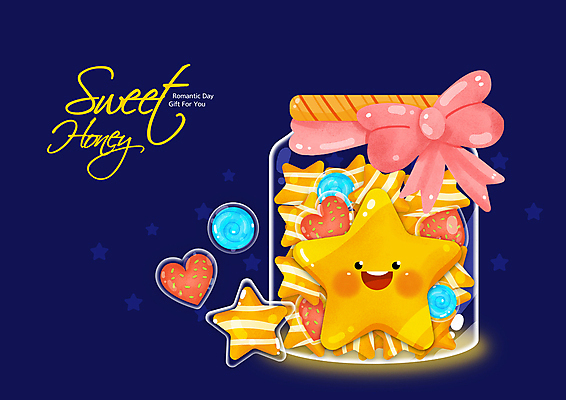 PSD 별 리본 일러스트 유리병 타이포그라피 글자캘리그라피 사람없음 귀여움 초콜릿 로맨틱 하트 달콤 남색 별사탕 국내일러스트 자연요소 모양 문자 컬러 컨셉 캘리그라피 병_용기 디저트 사탕 맛 파일형식