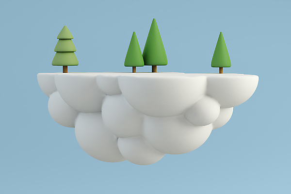 PSD 나무 구름 편집 편집이미지 하늘색 사람없음 3D소스 3D 흰색 디지털합성 오브젝트 편집소스 편집3D 자연요소 식물 컬러 파란색 파일형식