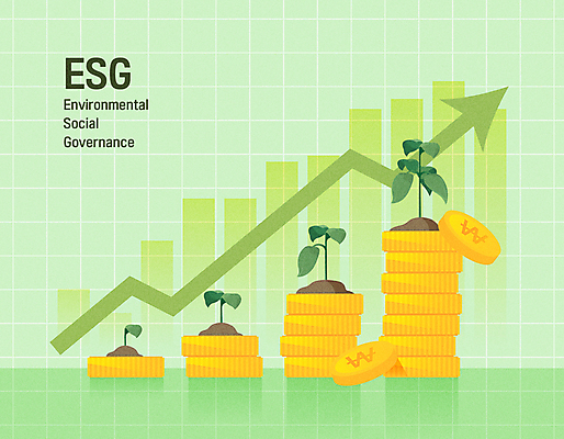 화살표 일러스트 그래프 타이포그라피 사람없음 연두색 경제 새싹 환경 동전 성장 사회 상승 금화 이익 경영 동전탑 수익창출 ESG 국내일러스트 AI파일 식물 문자 컨셉 돈 비즈니스 초록색 쌓기 황금 공동체 파일형식 벡터
