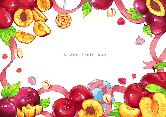 PSD 리본 잎 일러스트 단면 프레임 막대사탕 사람없음 선물상자 쿠키 하트 달콤 젤리 자두 과일조각 별사탕 알사탕 프레임일러스트 국내일러스트 모양 식물 조각 과일 디저트 사탕 선물 상자 맛 파일형식