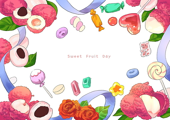 PSD 리본 분홍색 잎 일러스트 단면 프레임 막대사탕 사람없음 장미 하트 달콤 열대과일 젤리 마시멜로우 리치 별모형 알사탕 프레임일러스트 국내일러스트 모양 식물 꽃 별 컬러 과일 디저트 사탕 모형 맛 파일형식