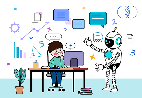 전신 어린이교육 남자 화분 어린이 말풍선 의자 일러스트 그래프 미래 한명 앉기 소년 책 모니터 수학 가르침 삼각형 스마트 로봇 책상 톱니바퀴 원기둥 수학교육 로봇산업 교집합 소년한명만 휴머노이드 미래산업 AI_인공지능 국내일러스트 AI파일 도형 1 교육 산업 가구 컨셉 교과목 모션 사람 컴퓨터 원형 남자한명만 소년만 파일형식 벡터