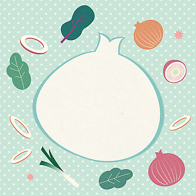 백그라운드 일러스트 양파 프레임 사람없음 물방울무늬 양상추 슬라이스 대파 민트색 적양파 치커리 카피스페이스 제철음식 국내일러스트 AI파일 음식 컬러 무늬 채소 공백 파 제철 파일형식 벡터