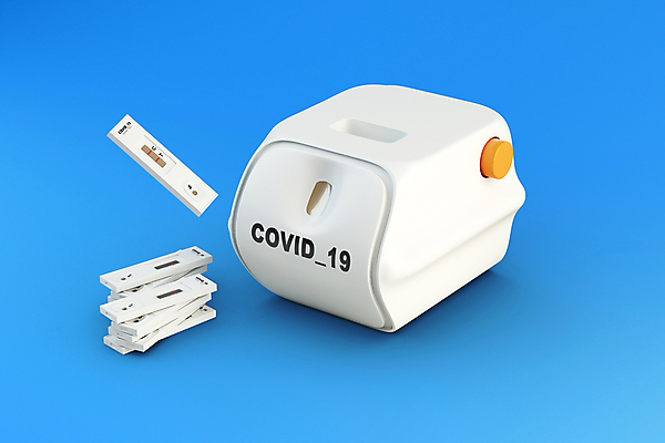 PSD 편집 편집이미지 사람없음 파란색 상자 3D 흰색 디지털합성 오브젝트 자가진단 편집소스 코로나바이러스 진단키트 델타변이바이러스 오미크론 신속항원검사 PCR검사 편집3D 컬러 의학 바이러스 검사_조사 파일형식