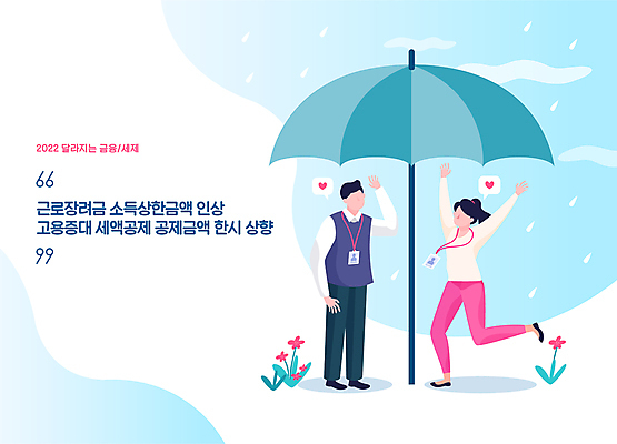 전신 여자 남자 꽃 하늘색 일러스트 우산 비즈니스 청년 성인 타이포그라피 두명 손들기 만세 직장인 비즈니스맨 비즈니스우먼 비 변화 보호 상승 사원증 고용 소득 정부정책 얼굴없음 성인만 소득공제 세액공제 국내일러스트 AI파일 자연요소 식물 직업 문자 컨셉 모션 날씨 사람 경제 파란색 구직 정책 채용 파일형식 벡터