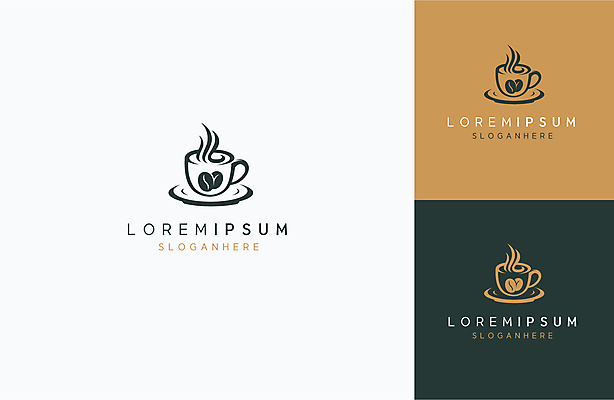 커피 일러스트 사람없음 초록색 갈색 카페 원두 커피잔 컵받침 심볼 라인아트 심플 국내일러스트 AI파일 음료 선 컬러 잔 상점 받침대 파일형식 벡터