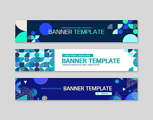 템플릿 배너 배너템플릿 가로배너 패턴 사각프레임 사람없음 파란색 흰색 현수막 원형 청록색 기하학 배너세트 AI파일 도형 컬러 무늬 프레임 가로 세트 사각형 파일형식 벡터