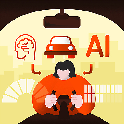 여자 일러스트 자동차 한명 상반신 성인 노란색 검은색 주황색 운전 잡기 운전사 얼굴모양 뇌 백미러 자동차핸들 얼굴없음 성인여자한명만 모빌리티 AI_인공지능 국내일러스트 AI파일 모양 직업 1 얼굴 육상교통 교통수단 컬러 모션 사람 핸들 여자한명만 성인여자만 파일형식 벡터
