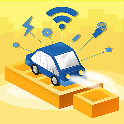 한대 일러스트 자동차 사람없음 파란색 노란색 터치 건전지 전조등 스마트 장바구니 톱니바퀴 와이파이 손모양 번개모양 베터리 모빌리티 국내일러스트 AI파일 모양 1 육상교통 교통수단 컬러 컨셉 조명 쇼핑 바구니 번개 무선인터넷 파일형식 벡터 손_신체부위