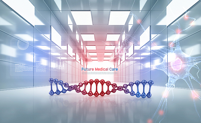 PSD 편집이미지 의학 미래 세포 사람없음 반사 스크린 회색 복도 DNA 이미지편집 컬러 컨셉 생명공학 파일형식