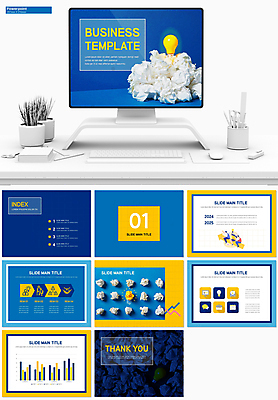 전신 템플릿 여자 남자 화살표 비즈니스 전구 그래프 아이디어 성인 세명 파란색 세트 노란색 가리킴 비즈니스맨 비즈니스우먼 승차 PPT 프레젠테이션 문서템플릿 전구모양 종이뭉치 성인만 애니형PPT 9P 이미지템플릿 모양 종이 컬러 컨셉 모션 사람 손짓 직장인 뭉치 파일형식