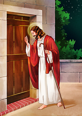 전신 PSD 남자 기독교 일러스트 지팡이 밤하늘 주택 한명 서기 성인 담장 잡기 풀 예수 현관문 성경이야기 방문 노크 성인남자한명만 두드리기 국내일러스트 식물 1 종교 모션 하늘 이야기 사람 건물 문 신_종교 야간 남자한명만 성인남자만 파일형식