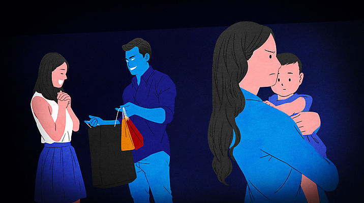 PSD 여자 남자 딸 일러스트 엄마 선물 들기 여러명 상반신 성인 쇼핑백 기쁨 분노 아기 아빠 사회이슈 외면 주기 전달 감동 손모으기 갈등 가정문제 명품 이혼 들어올리기 양육비 국내일러스트 감정 다수 컨셉 가방 가족 모션 사람 손짓 상품 파일형식 비용