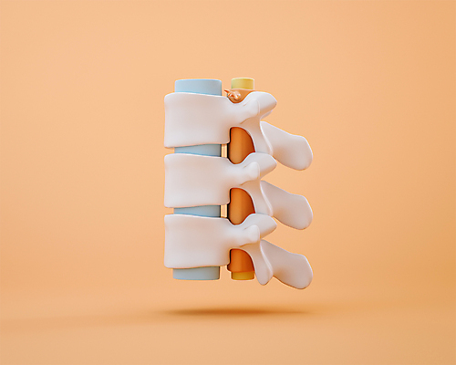 PSD 사람없음 3D아이콘 3D소스 3D 주황색 척추 연골 척추모형 편집3D 아이콘 컬러 뼈 모형 디지털합성 파일형식