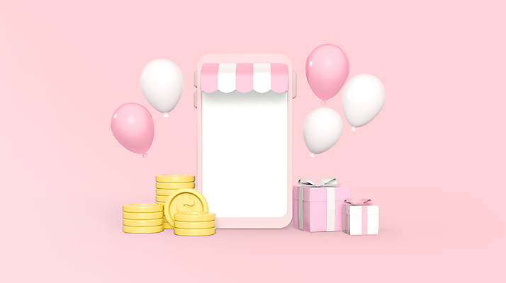 PSD 편집 편집이미지 분홍색 모바일 선물 사람없음 선물상자 스마트폰 3D 동전 흰색 디지털합성 온라인쇼핑 풍선 모바일쇼핑 온라인 동전탑 차양 편집소스 편집3D 컬러 돈 핸드폰 스마트기기 쇼핑 상자 쌓기 파일형식