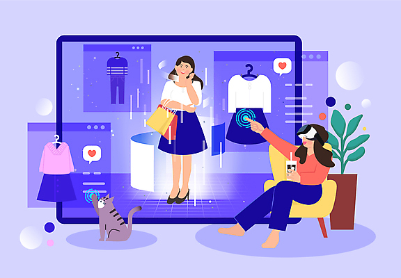 전신 여자 말풍선 일러스트 바지 서기 들기 앉기 성인 두명 쇼핑 치마 소파 쇼핑백 손들기 보라색 고양이 터치 하트 최고 블라우스 디지털산업 가상공간 음료수컵 가상현실 성인여자만 VR기기 반려묘 메타버스 국내일러스트 AI파일 모양 산업 컬러 상의 의자 가방 포유류 모션 하의 사람 컵 반려동물 디지털 기계 여자만 성인만 파일형식 벡터