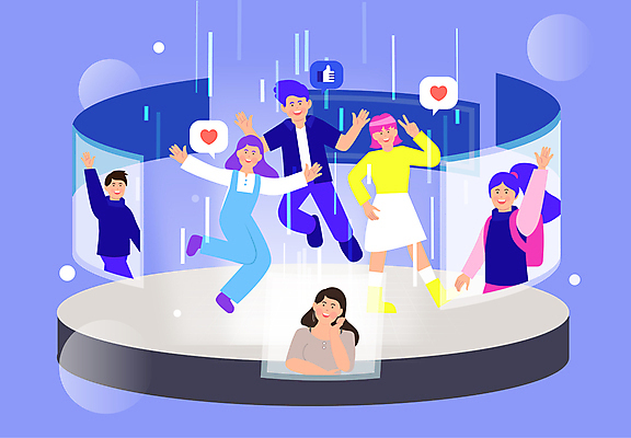 전신 여자 남자 말풍선 일러스트 팔벌리기 여러명 상반신 성인 친구 보라색 하트 인사 최고 원형 브이 손인사 손모양 디지털산업 가상공간 가상현실 성인만 메타버스 국내일러스트 AI파일 모양 도형 산업 컬러 다수 관계 모션 사람 손짓 디지털 예절 파일형식 벡터 손_신체부위