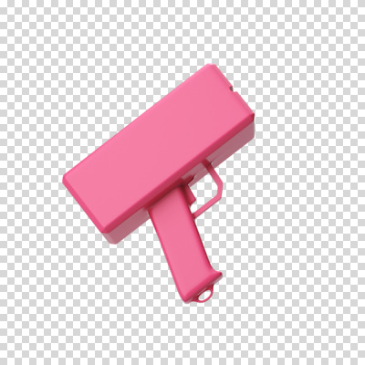 편집이미지 분홍색 사람없음 3D소스 3D 디지털합성 오브젝트 PNG 편집소스 플렉스 머니건 컬러 돈 총 신조어 파일형식