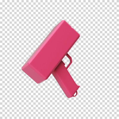 편집이미지 분홍색 사람없음 3D소스 3D 디지털합성 오브젝트 PNG 편집소스 플렉스 머니건 컬러 돈 총 신조어 파일형식