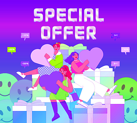 전신 여자 패션 말풍선 일러스트 미소 들기 앉기 성인 타이포그라피 세명 선물상자 쇼핑 세일 보라색 핸드백 하트 복고 이모티콘 성인여자만 뉴트로 Y2K 국내일러스트 AI파일 모양 문자 컬러 컨셉 가방 모션 표정 선물 사람 상자 여자만 성인만 파일형식 벡터