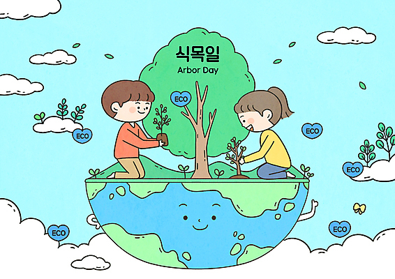 전신 PSD 나무 식물 구름 여자 남자 지구 어린이 하늘색 일러스트 사랑 들기 소녀 소년 두명 새싹 하트 풀 무릎꿇기 식목일 에코 나무심기 묘목 심기 어린이만 국내일러스트 자연요소 모양 기념일 감정 모션 사람 파란색 환경 파일형식