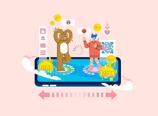 전신 구름 캐릭터 여자 화살표 말풍선 일러스트 한명 서기 성인 스마트폰 태블릿 손들기 동전 종 하트 인사 편지 곰캐릭터 디지털산업 이모티콘 손하트 QR코드 가상공간 아바타 가상현실 성인여자한명만 메타버스 NFT 국내일러스트 일러캐릭터 AI파일 자연요소 모양 1 산업 동물캐릭터 돈 곰 모션 사람 손짓 전자제품 핸드폰 스마트기기 디지털 예절 여자한명만 성인여자만 파일형식 벡터 가상화폐