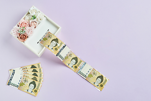 포토 JPG 스튜디오촬영 기념일 지폐 실내 선물 사람없음 선물상자 하이앵글 장미 오브젝트 감사 5월행사 가정의달 오만원 돈상자 보라색배경 나오기 국내포토 꽃 감정 뷰포인트 백그라운드 돈 모션 이벤트 내부 상자 보라색 5월 파일형식