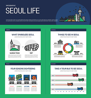 나무 도로 고건축 일러스트 수치 그래프 서울 사람없음 초록색 궁전 인포그래픽 남색 원그래프 국회의사당 케이블카 비율 남산타워 관광버스 랜드마크 시티투어 올림픽공원 포장마차 국내일러스트 AI파일 식물 건축물 공원 길 컬러 교통시설 버스 한국 식당 남산 파일형식 벡터