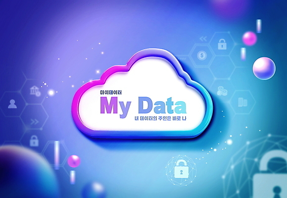 PSD 편집이미지 자물쇠 타이포그라피 사람없음 파란색 보라색 자료 원형 구름모양 클라우드서비스 개인정보 마이데이터 이미지편집 모양 도형 문자 컬러 정보 서비스 파일형식 구름_자연